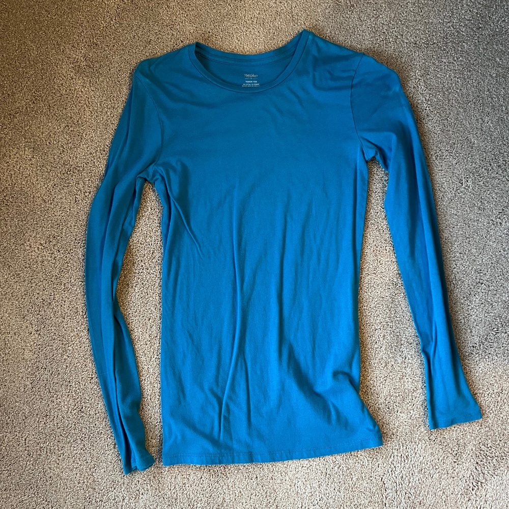 Mossimo Blue Long Sleeve T Shirt Size XS